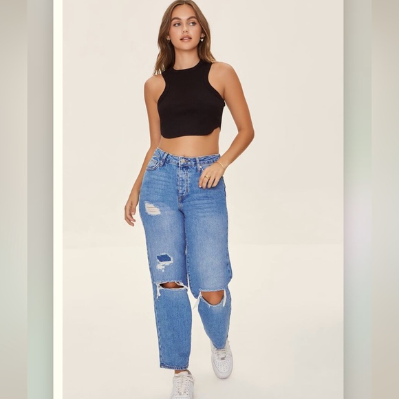 Forever 21 Premium Baggy Boyfriend Jeans - Picture 1 of 7